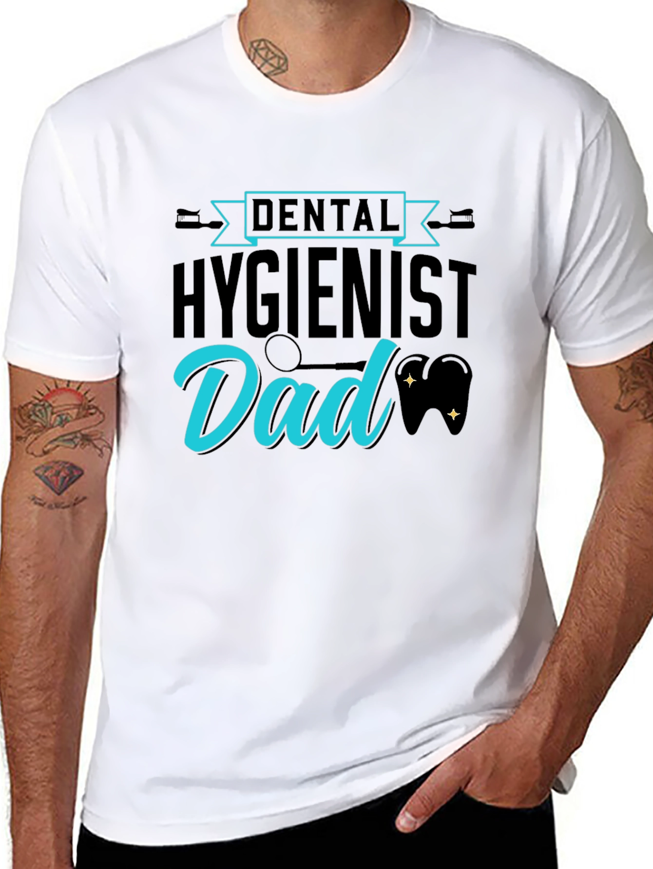 Dental Hygienist Dad T-Shirt Fathers Day Tee