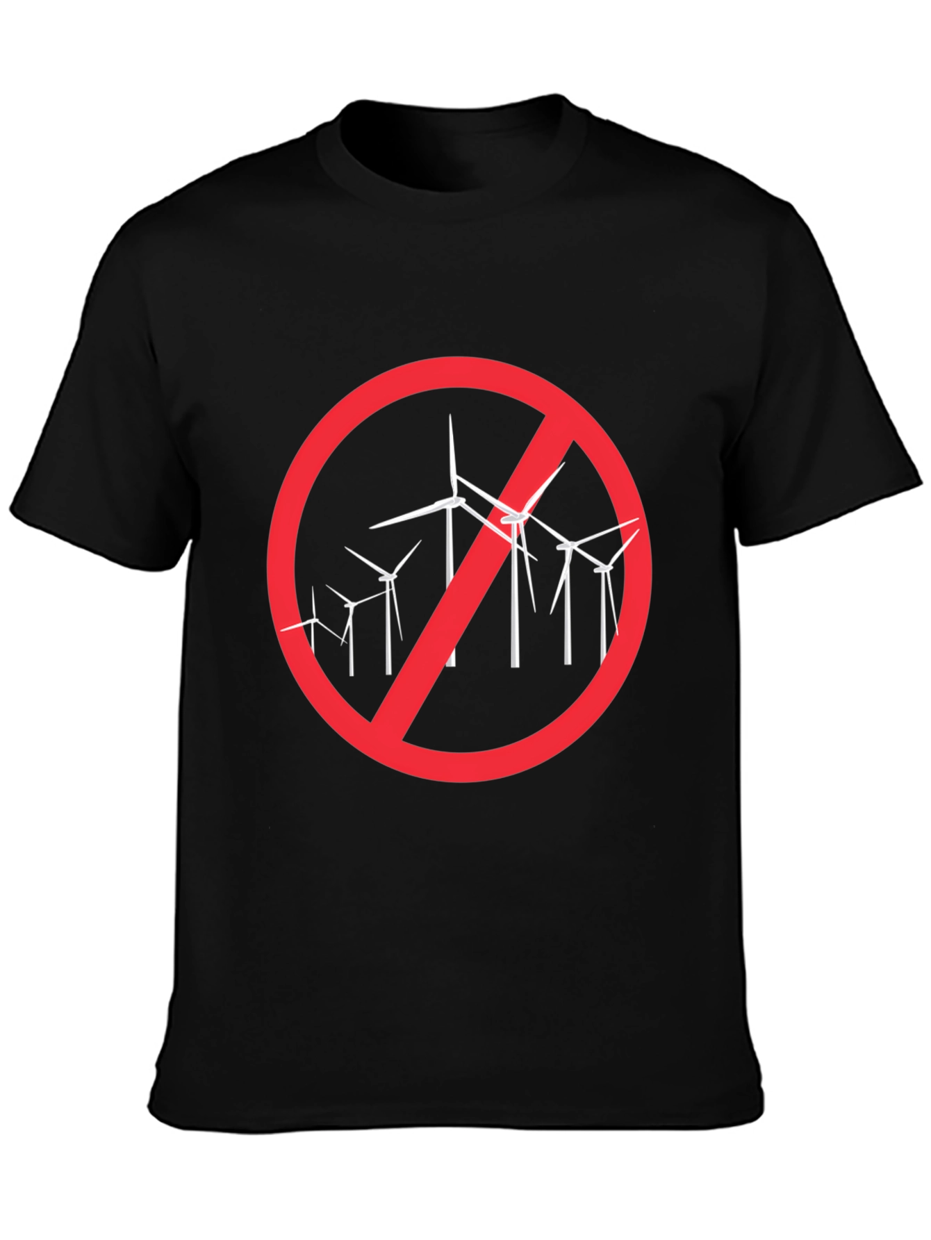 Anti-Wind Turbine Black T-Shirt