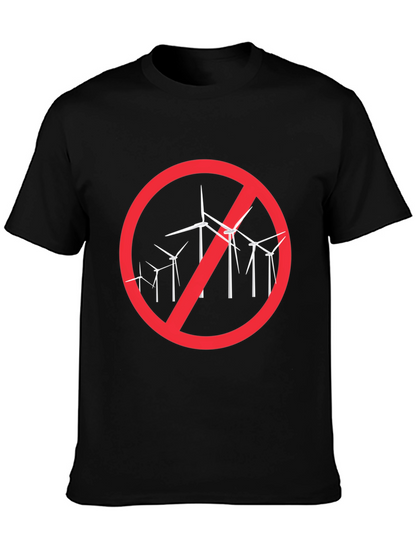 Anti-Wind Turbine Black T-Shirt