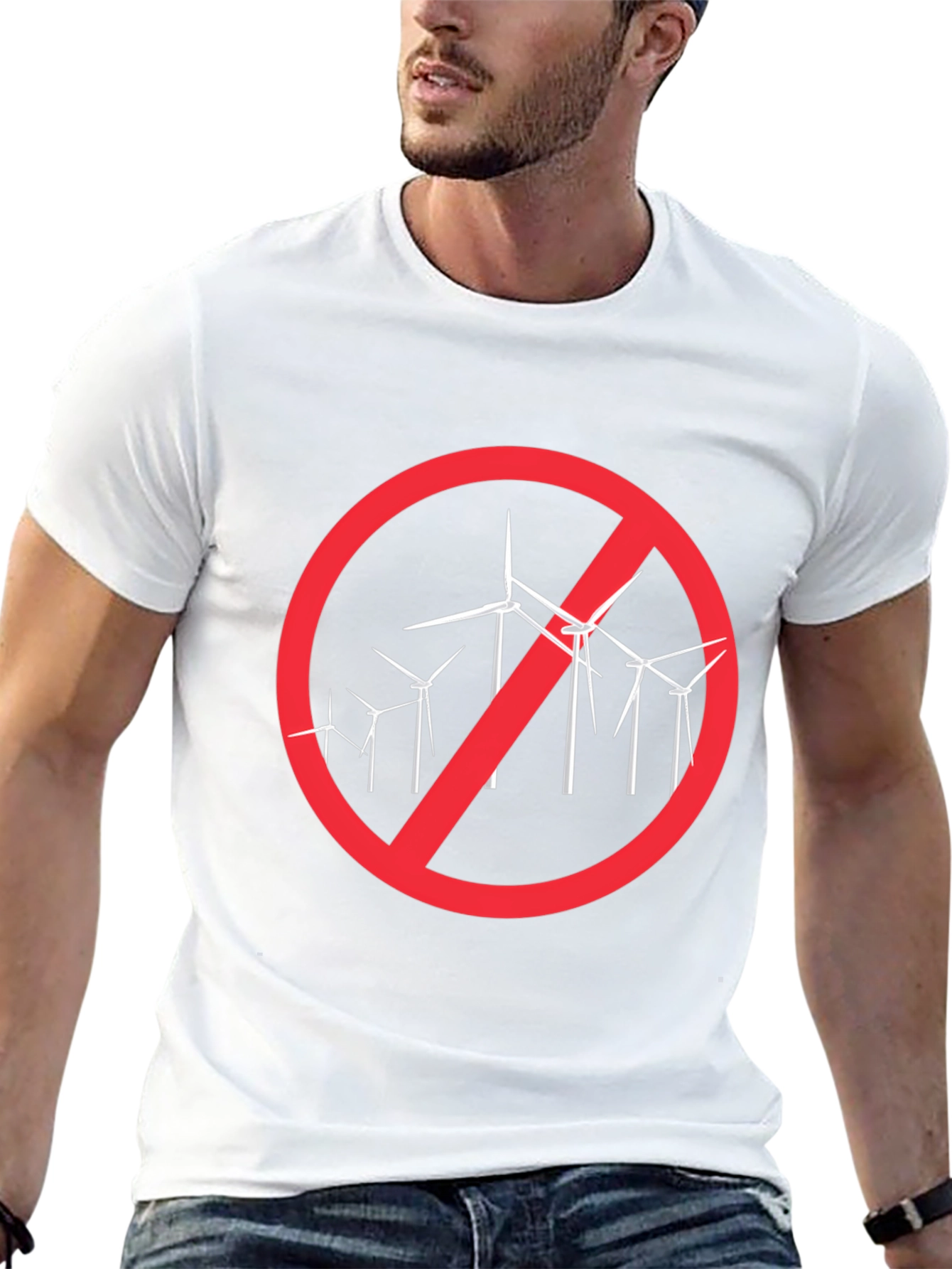 Anti-Wind Turbine Black T-Shirt