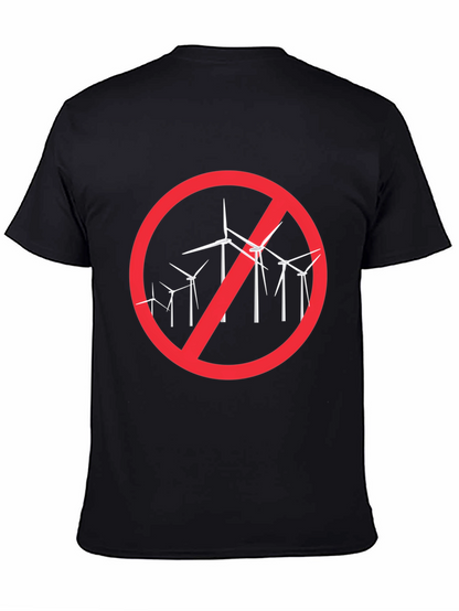 Anti-Wind Turbine Black T-Shirt