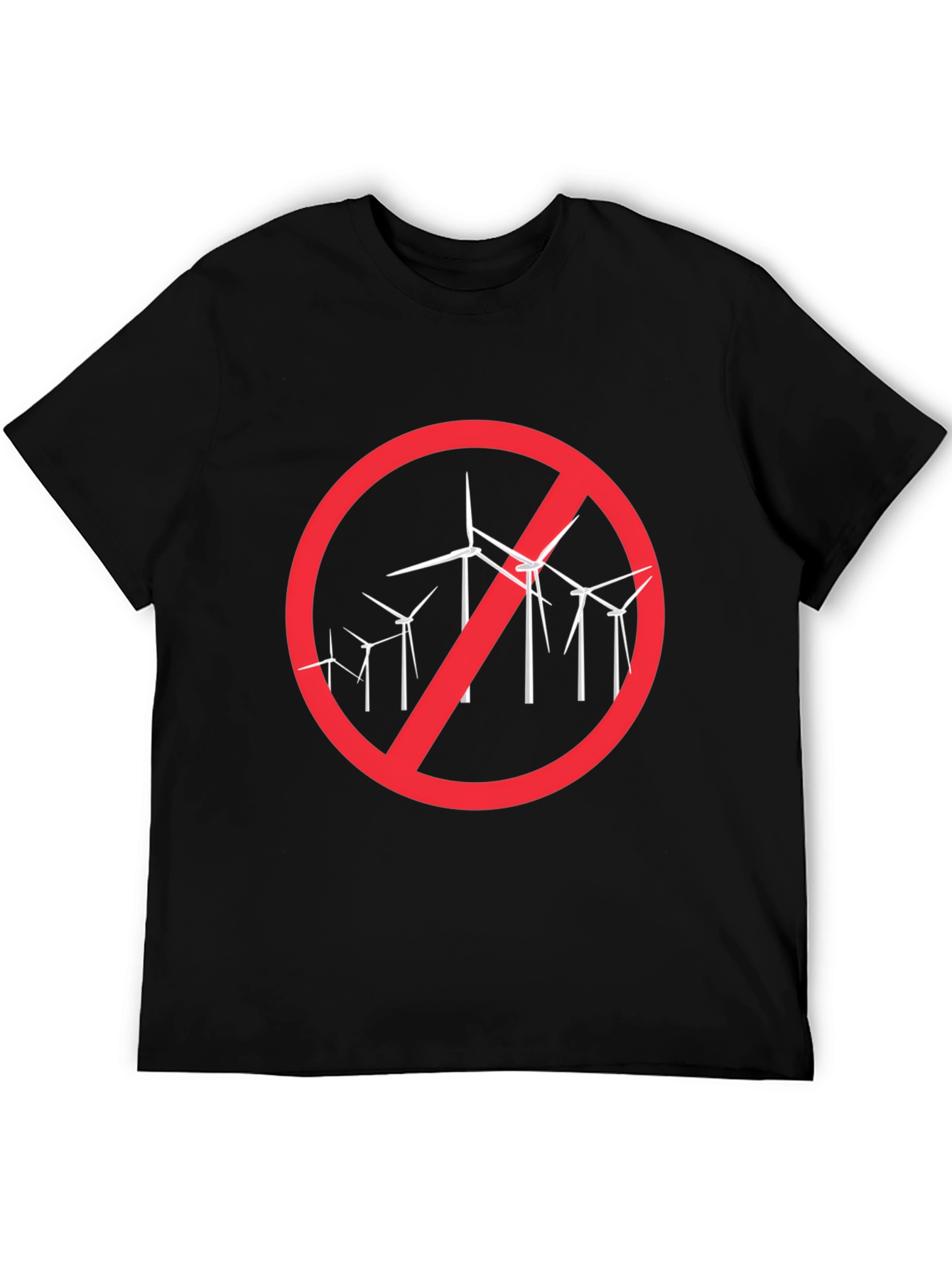 Anti-Wind Turbine Black T-Shirt