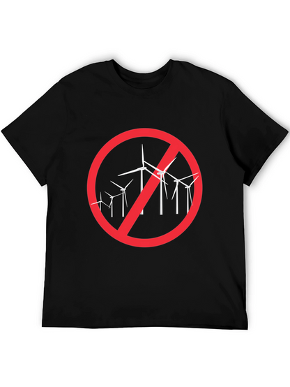 Anti-Wind Turbine Black T-Shirt