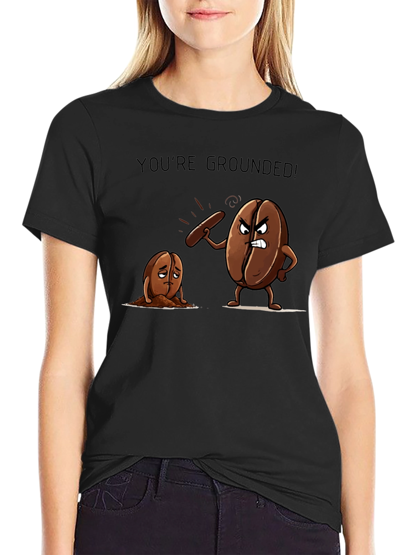 Youre Grounded! Coffee Bean Pun T-Shirt