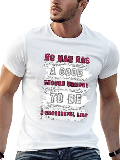 Funny Liar T-Shirt: No Man Has Enough Memory