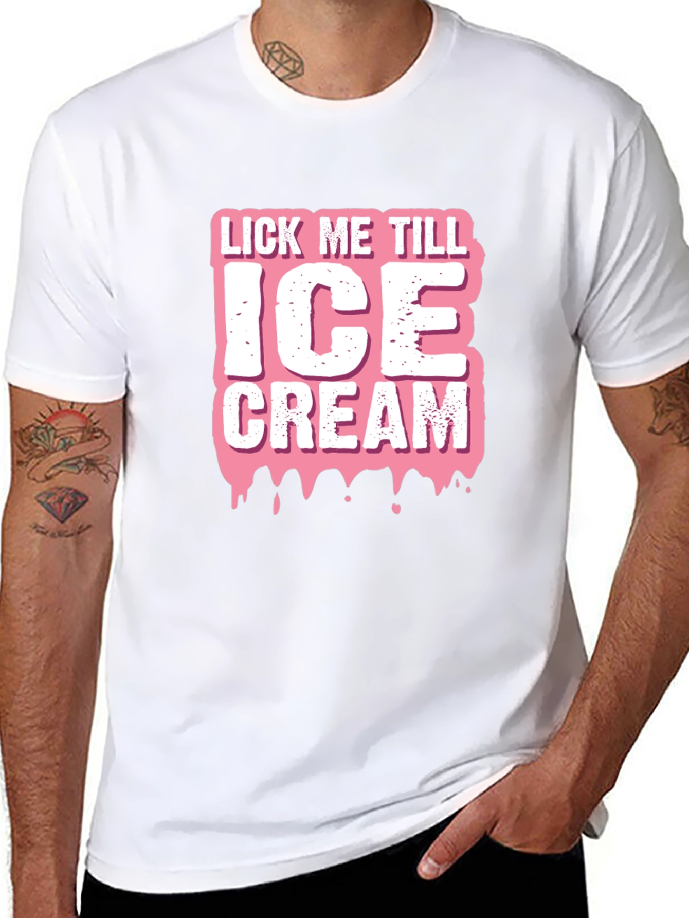 Lick Me Till Ice Cream Graphic T-Shirt