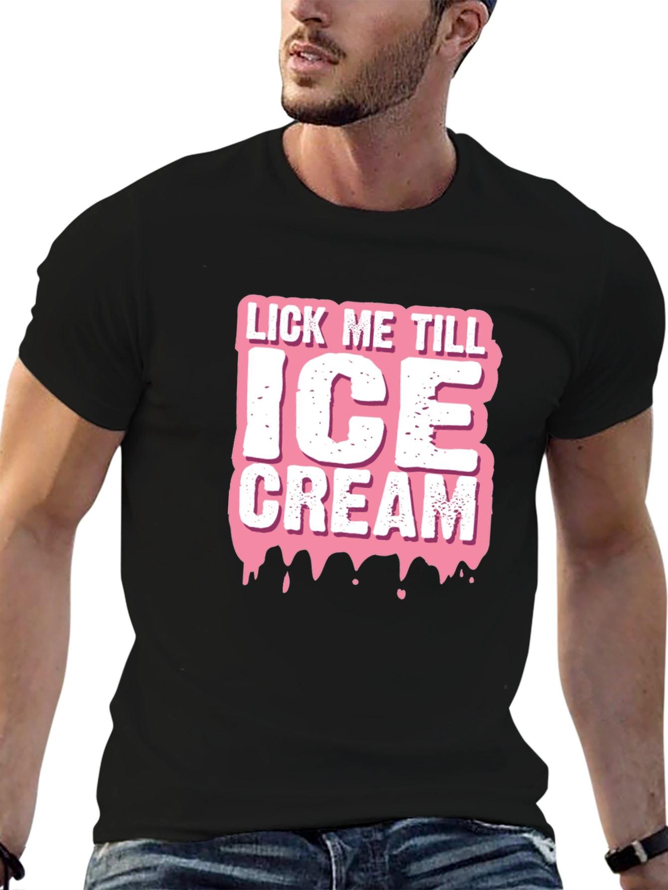 Lick Me Till Ice Cream Graphic T-Shirt