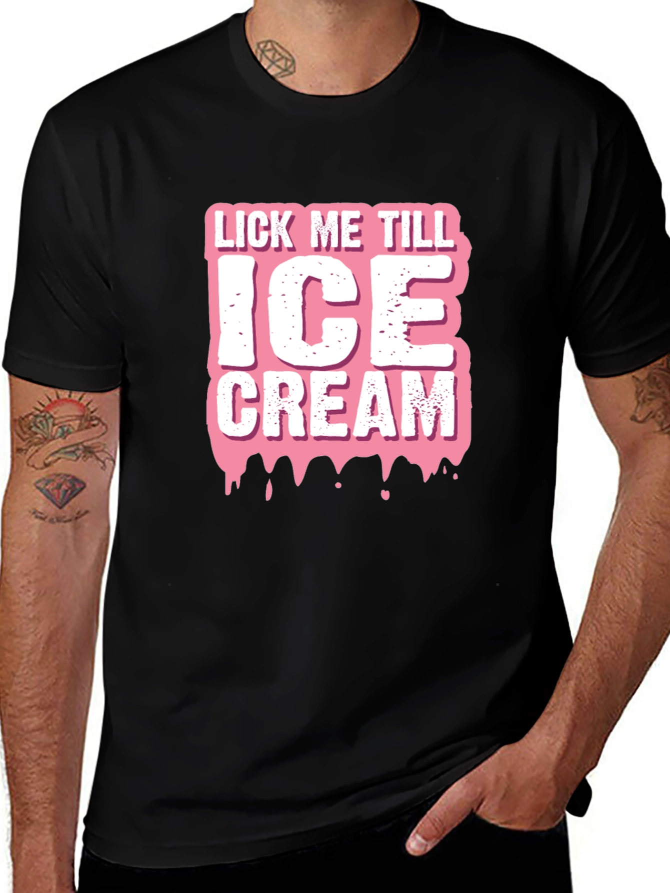 Lick Me Till Ice Cream Graphic T-Shirt