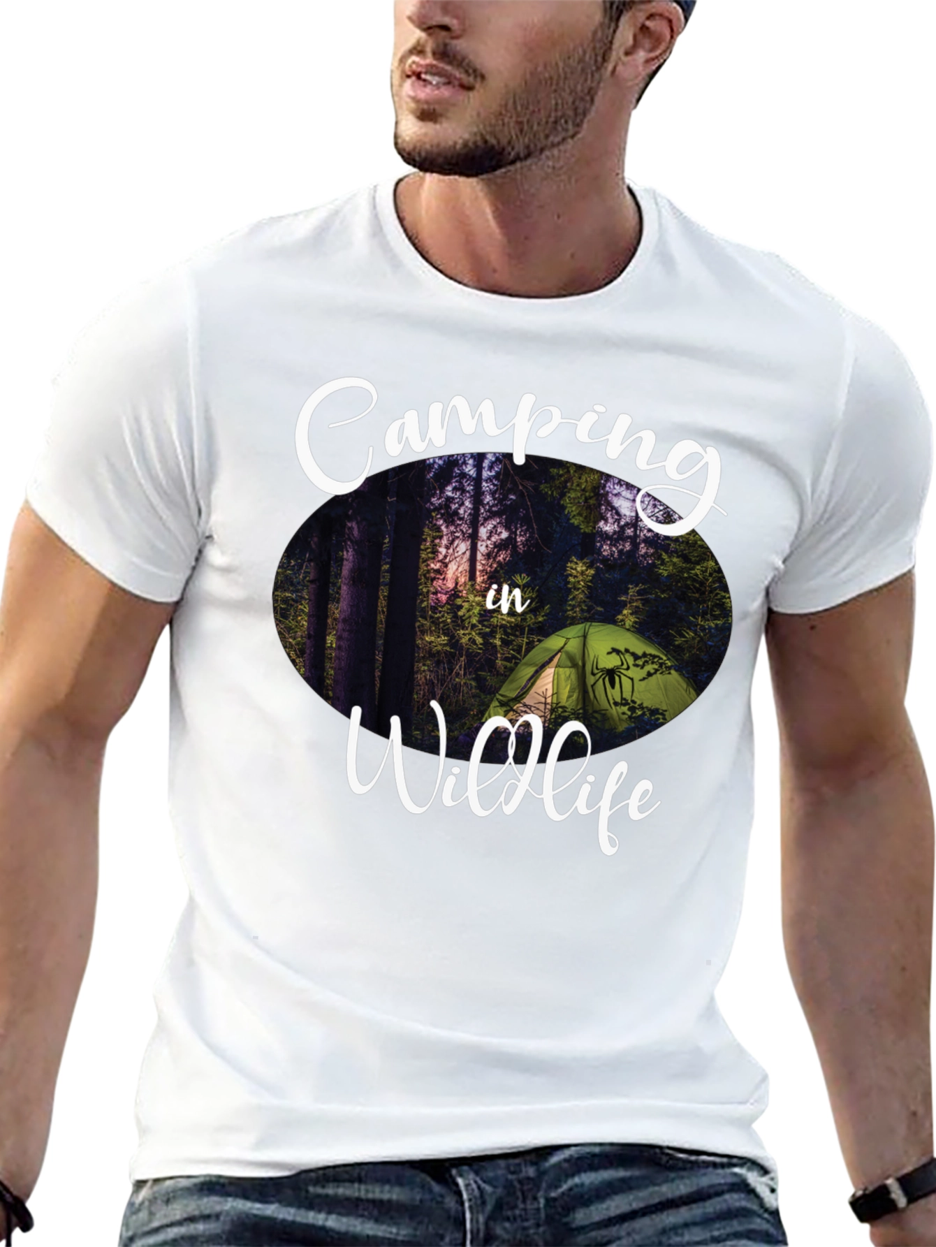 Camping in Wildlife Graphic Tee