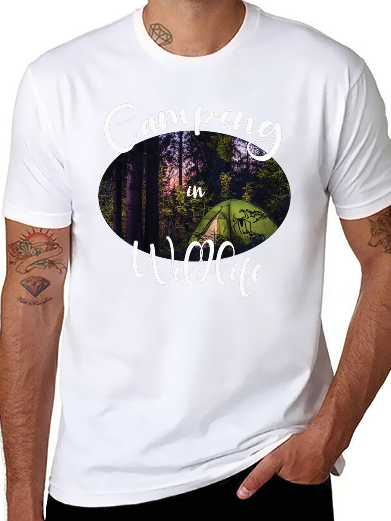 Camping in Wildlife Graphic Tee