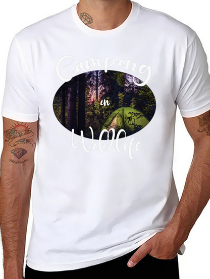 Camping in Wildlife Graphic Tee