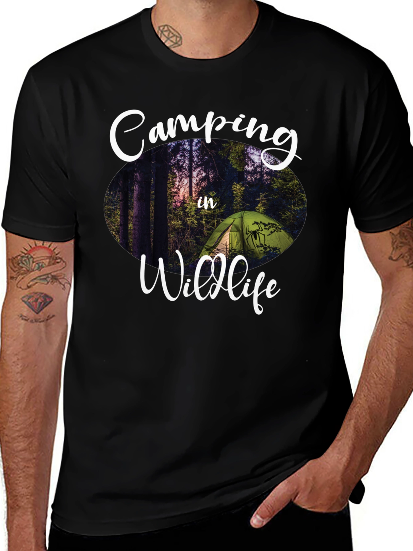 Camping in Wildlife Graphic Tee