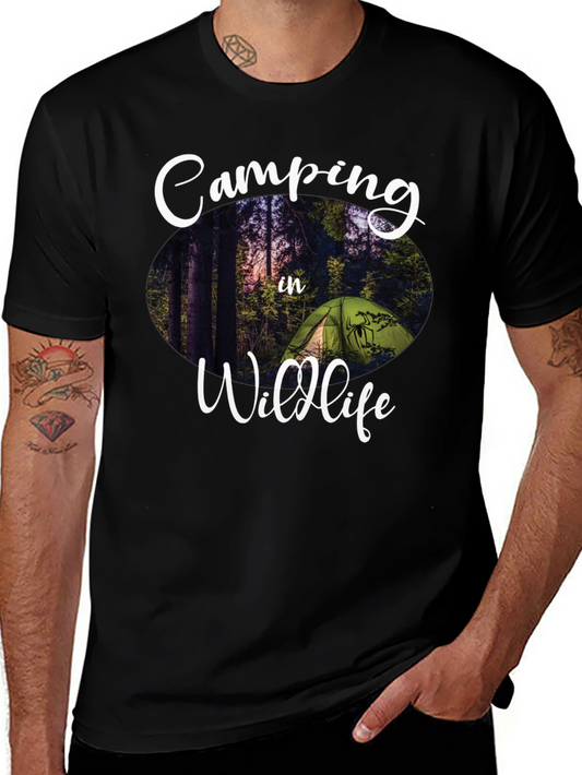 Camping in Wildlife Graphic Tee