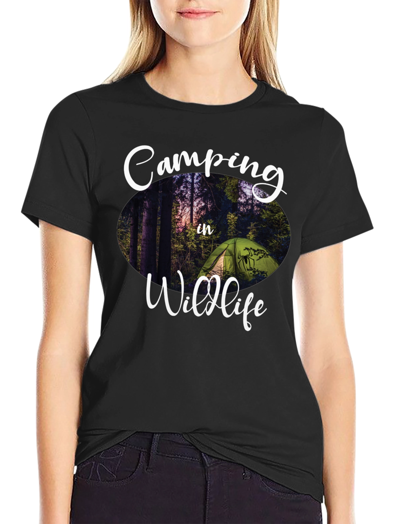Camping in Wildlife Graphic Tee