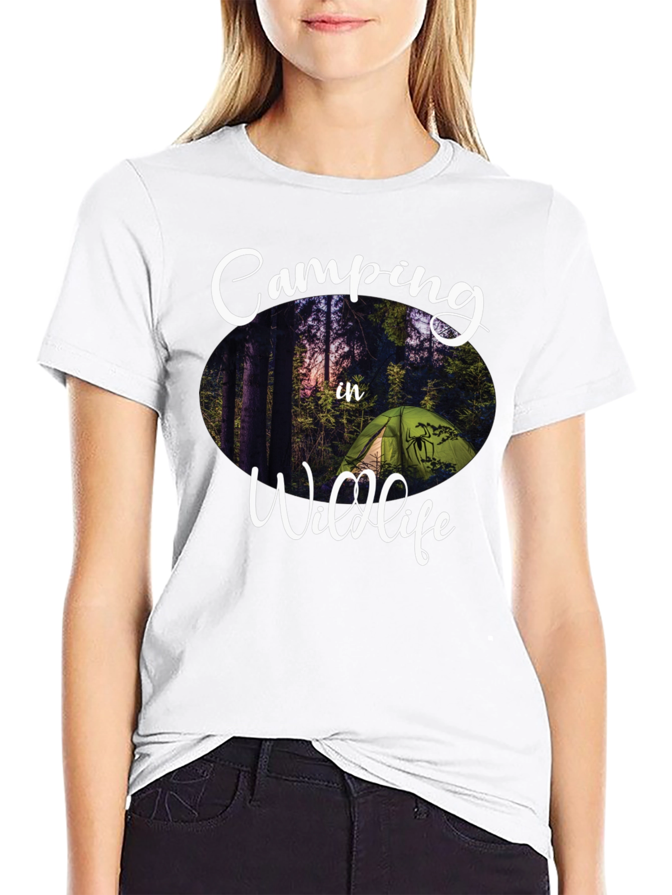 Camping in Wildlife Graphic Tee