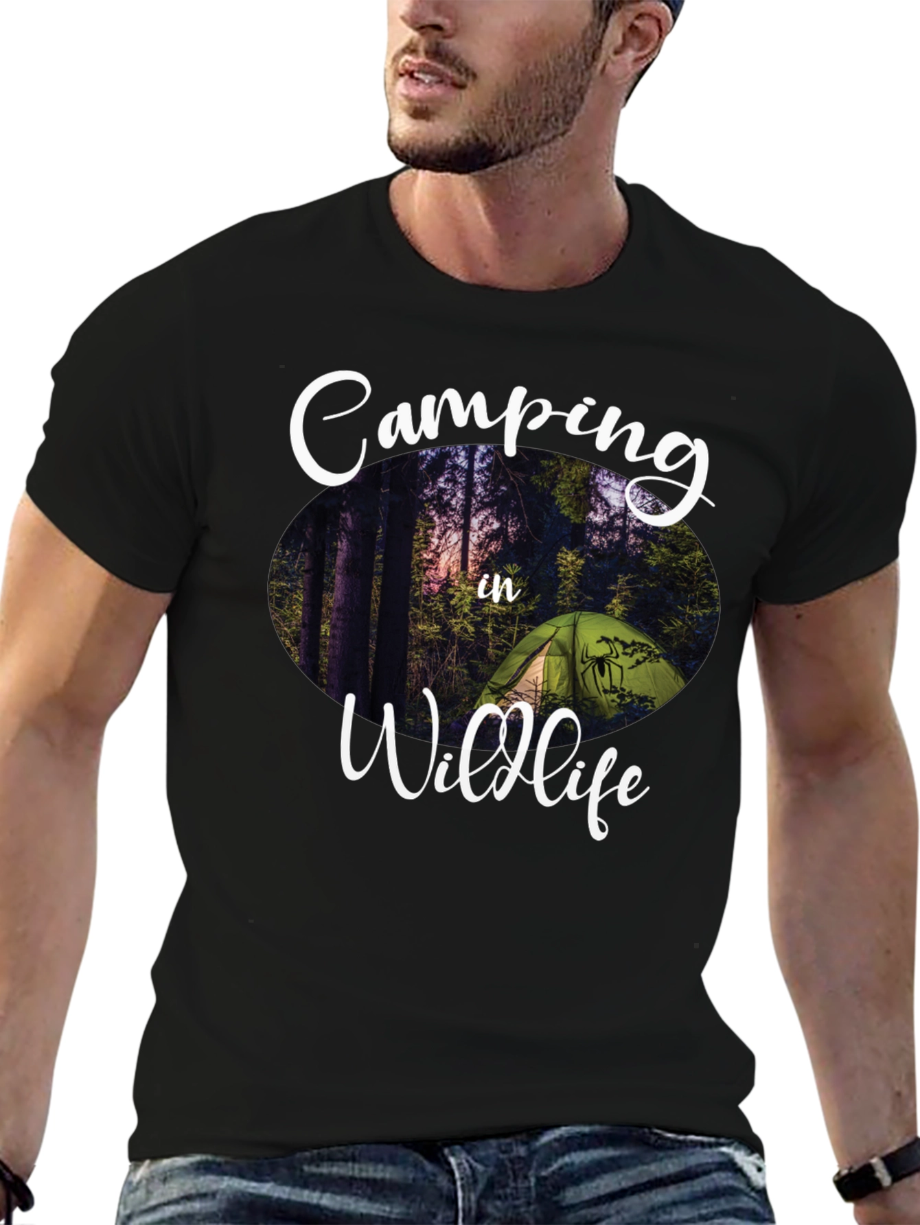 Camping in Wildlife Graphic Tee