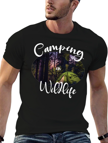 Camping in Wildlife Graphic Tee