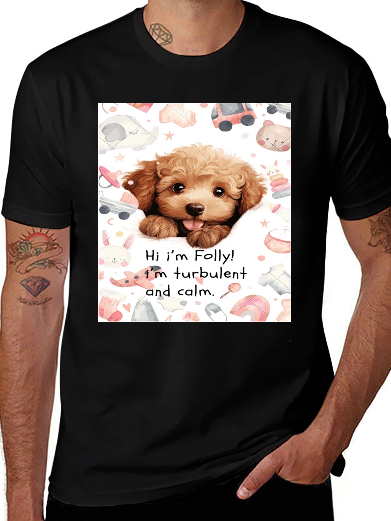 Folly Dog T-Shirt: Cute Puppy Design