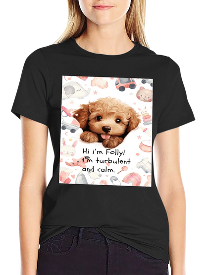 Folly Dog T-Shirt: Cute Puppy Design