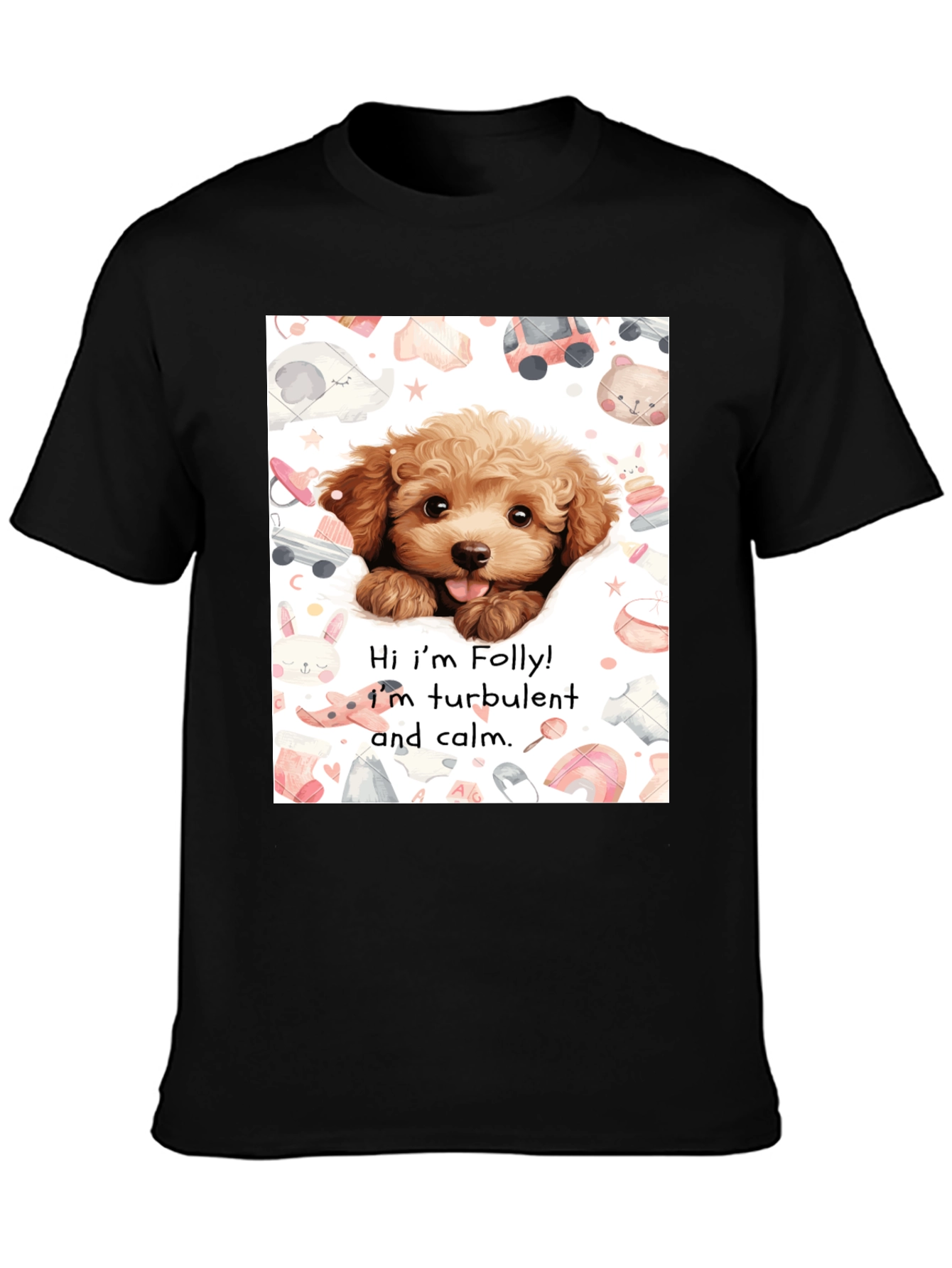 Folly Dog T-Shirt: Cute Puppy Design