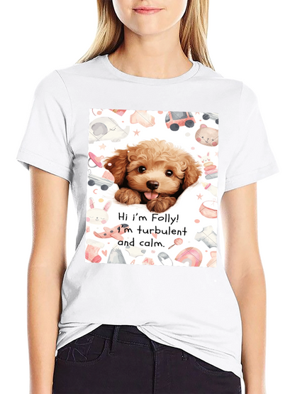 Folly Dog T-Shirt: Cute Puppy Design