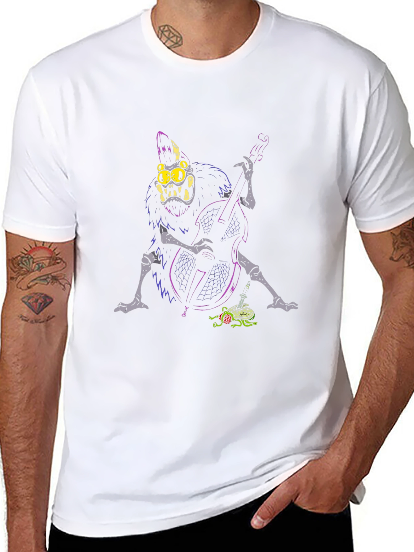 Monster Bass Player Graphic Tee