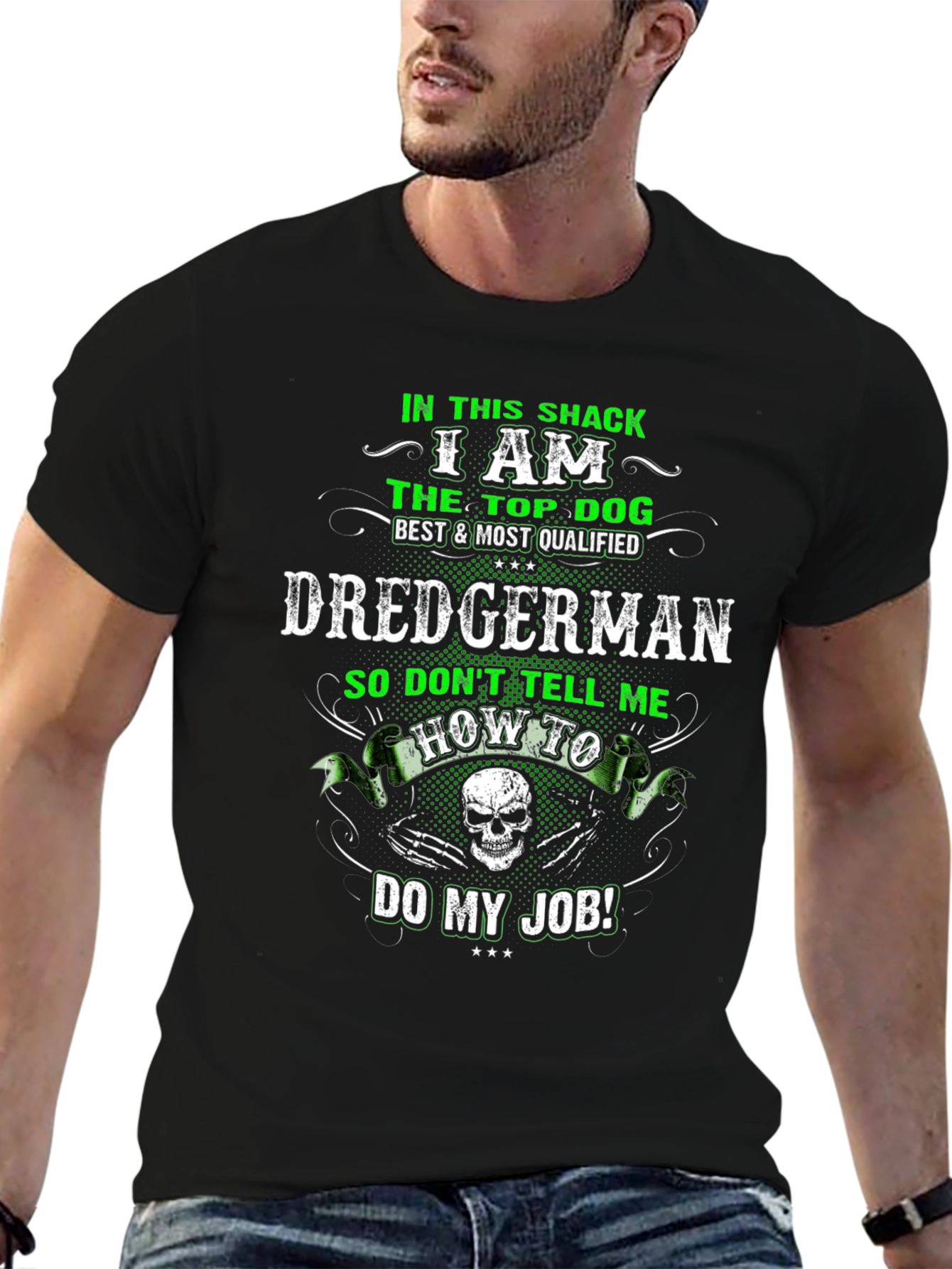Dredgerman Top Dog Graphic Tee - Black