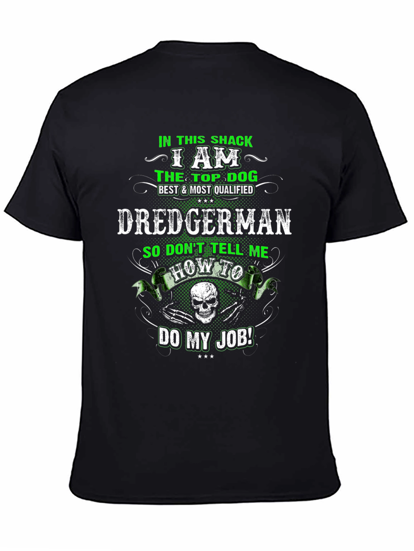 Dredgerman Top Dog Graphic Tee - Black
