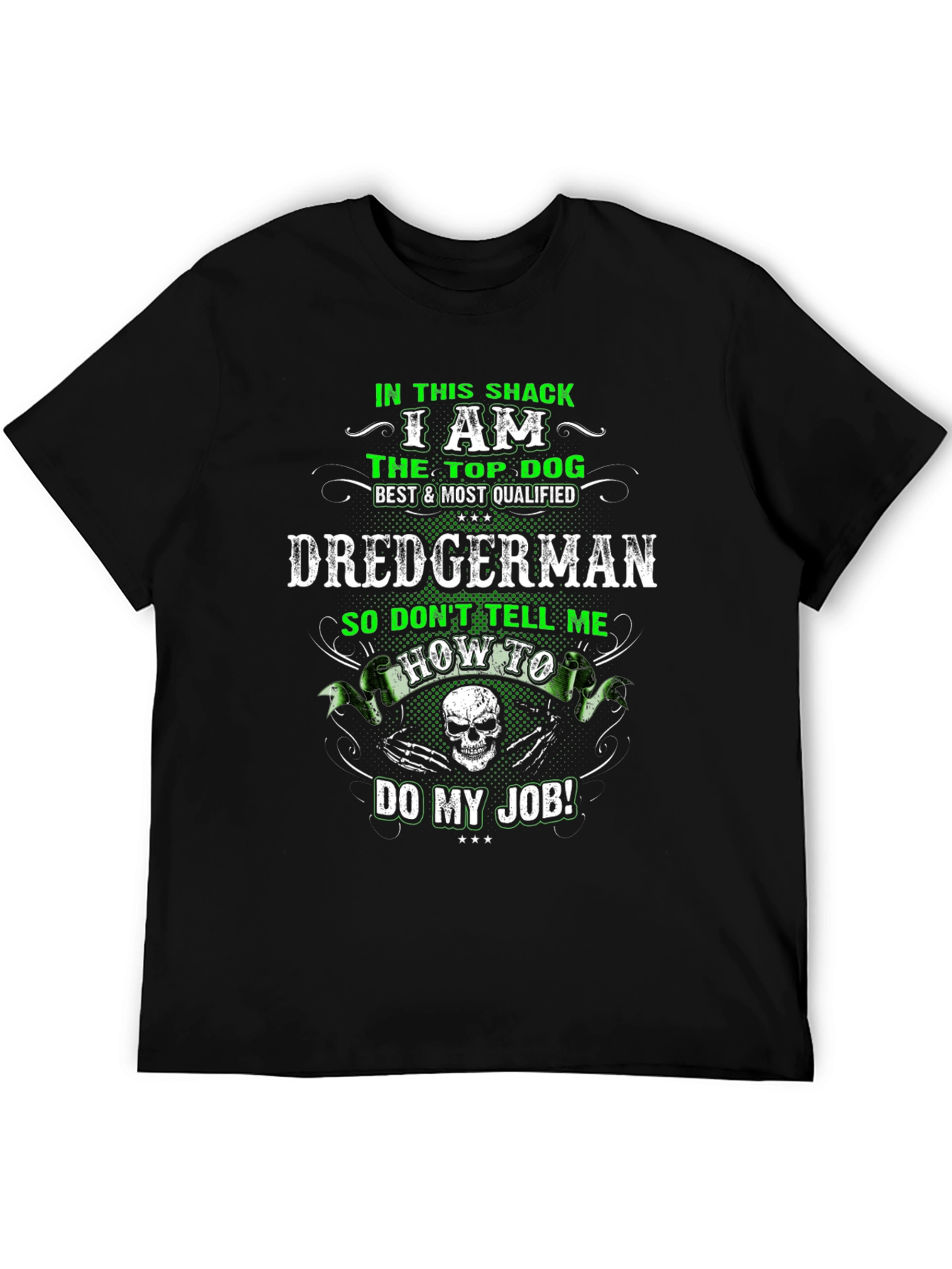 Dredgerman Top Dog Graphic Tee - Black