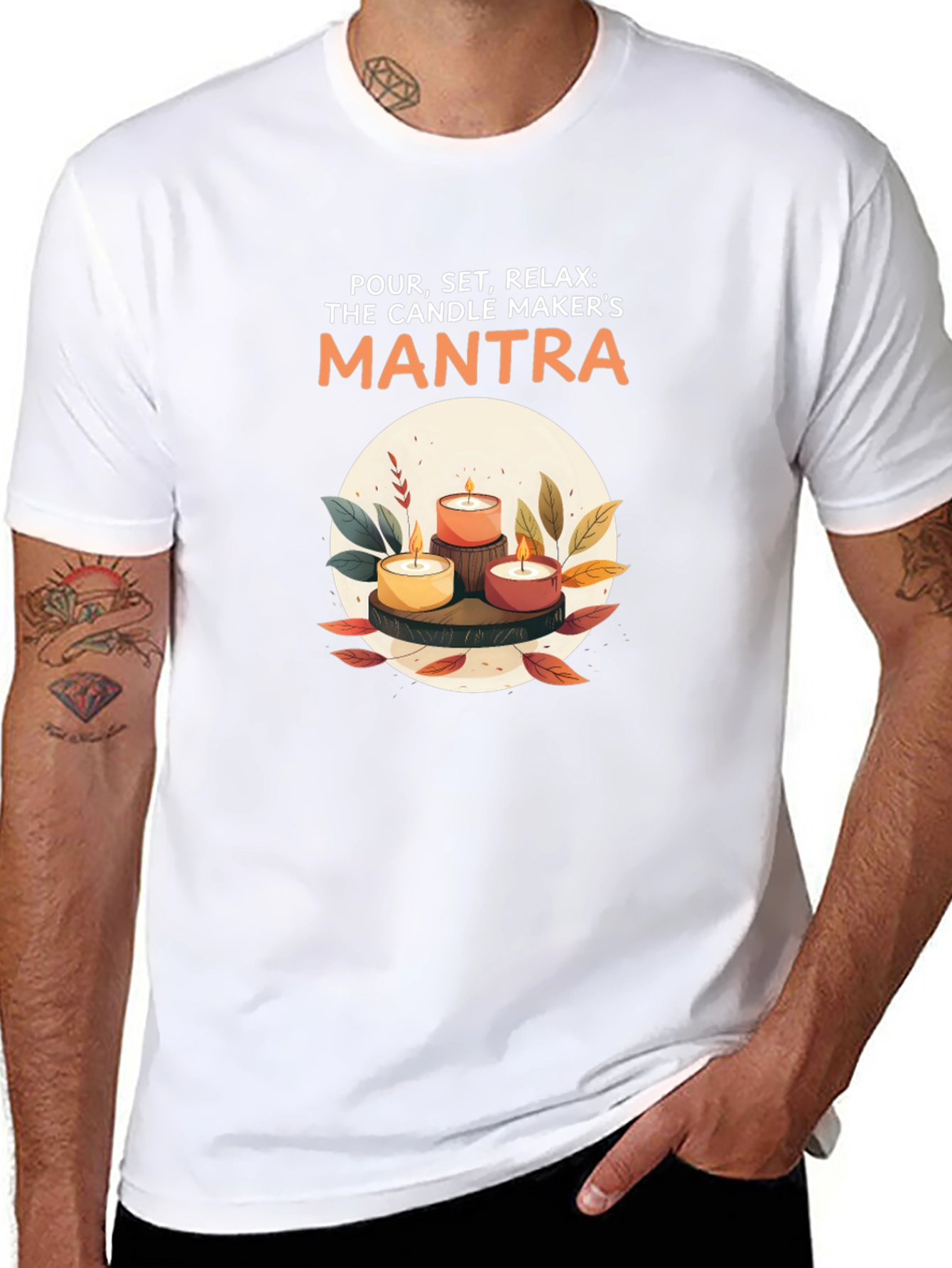 Candle Maker Mantra T-Shirt - Relax & Create