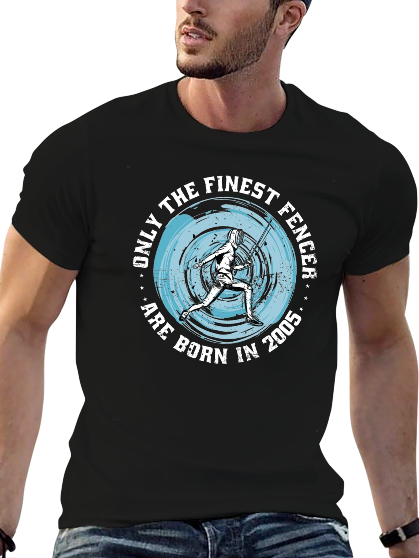 Finest Fencer Born in 2005 Black T-Shirt