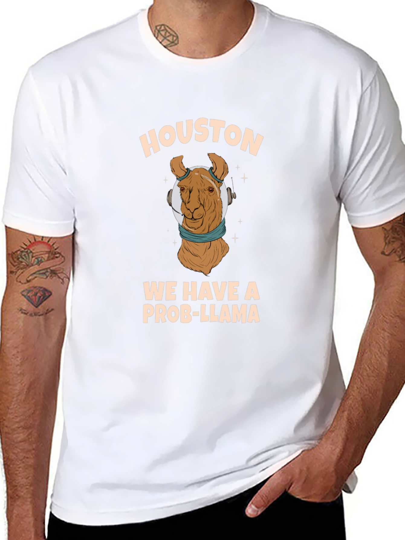 Houston We Have A Prob-Llama Graphic Tee
