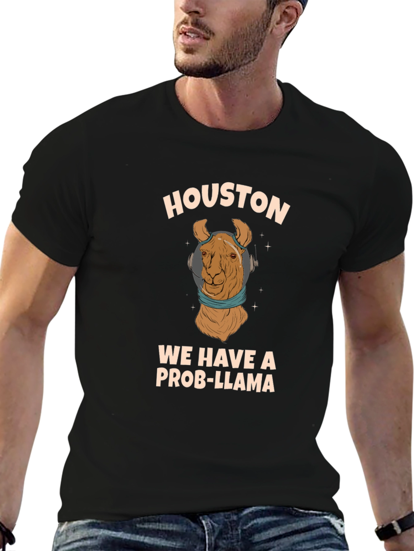 Houston We Have A Prob-Llama Graphic Tee
