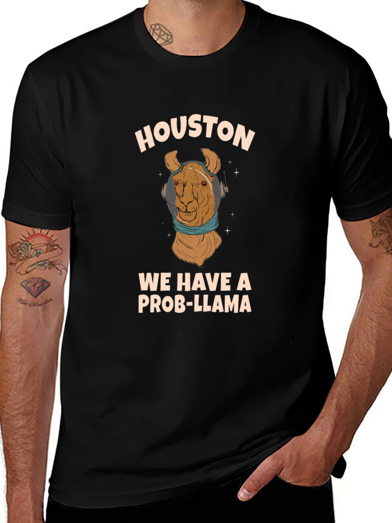 Houston We Have A Prob-Llama Graphic Tee