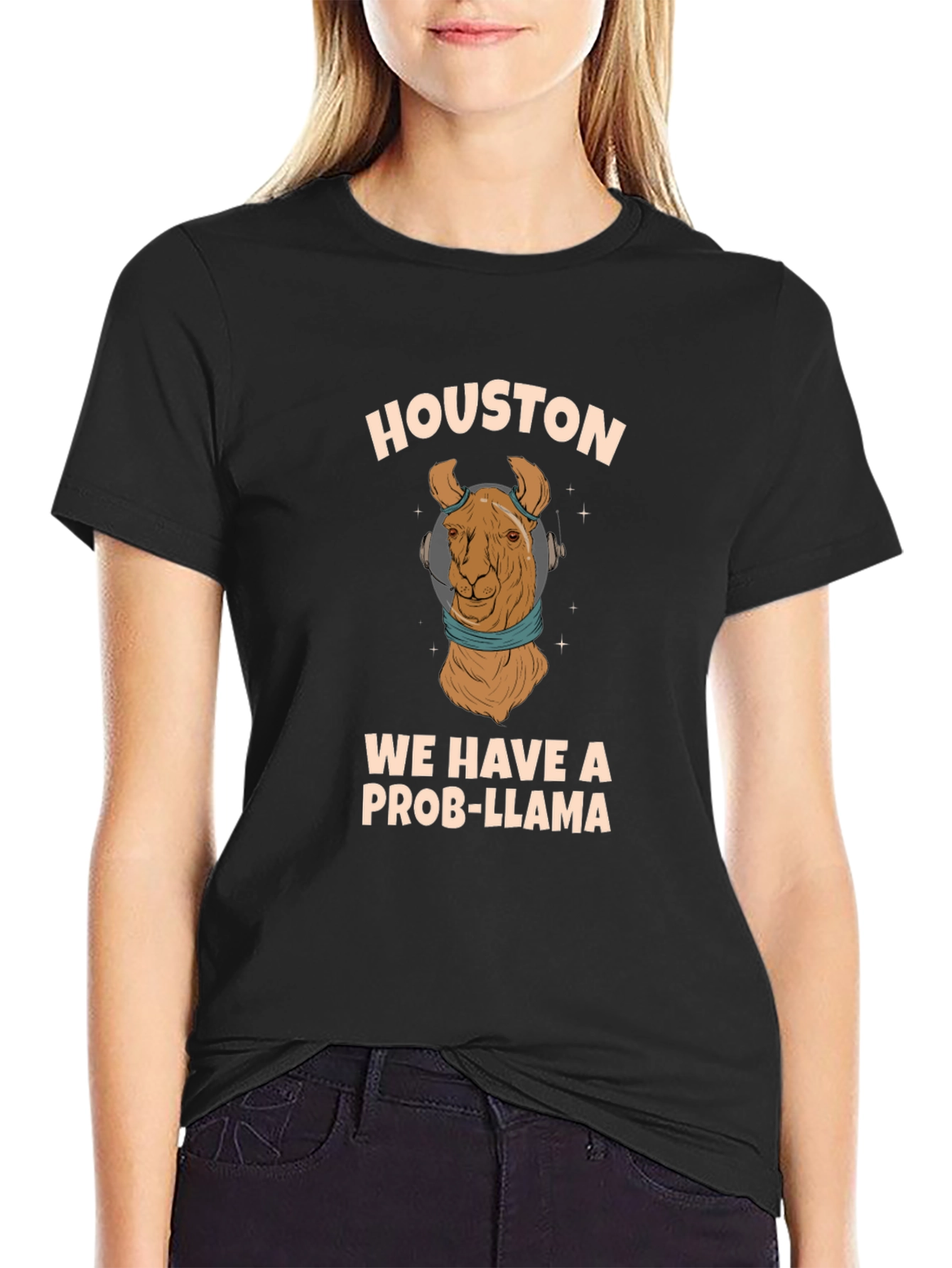 Houston We Have A Prob-Llama Graphic Tee
