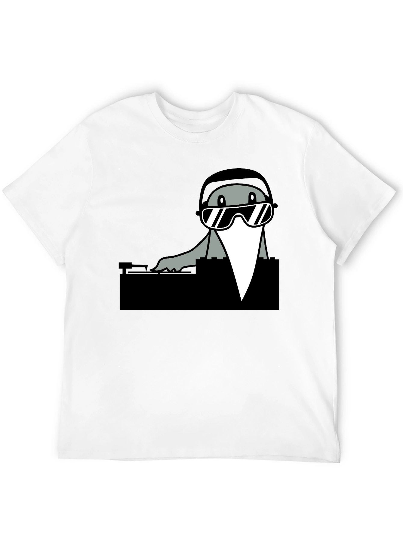 DJ Seal Graphic Tee - Cool Cartoon Shirt