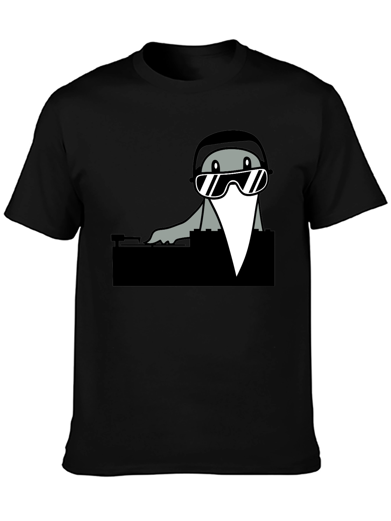 DJ Seal Graphic Tee - Cool Cartoon Shirt