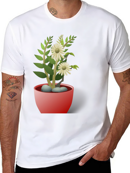 Daisy Plant T-Shirt - Stylish Floral Design