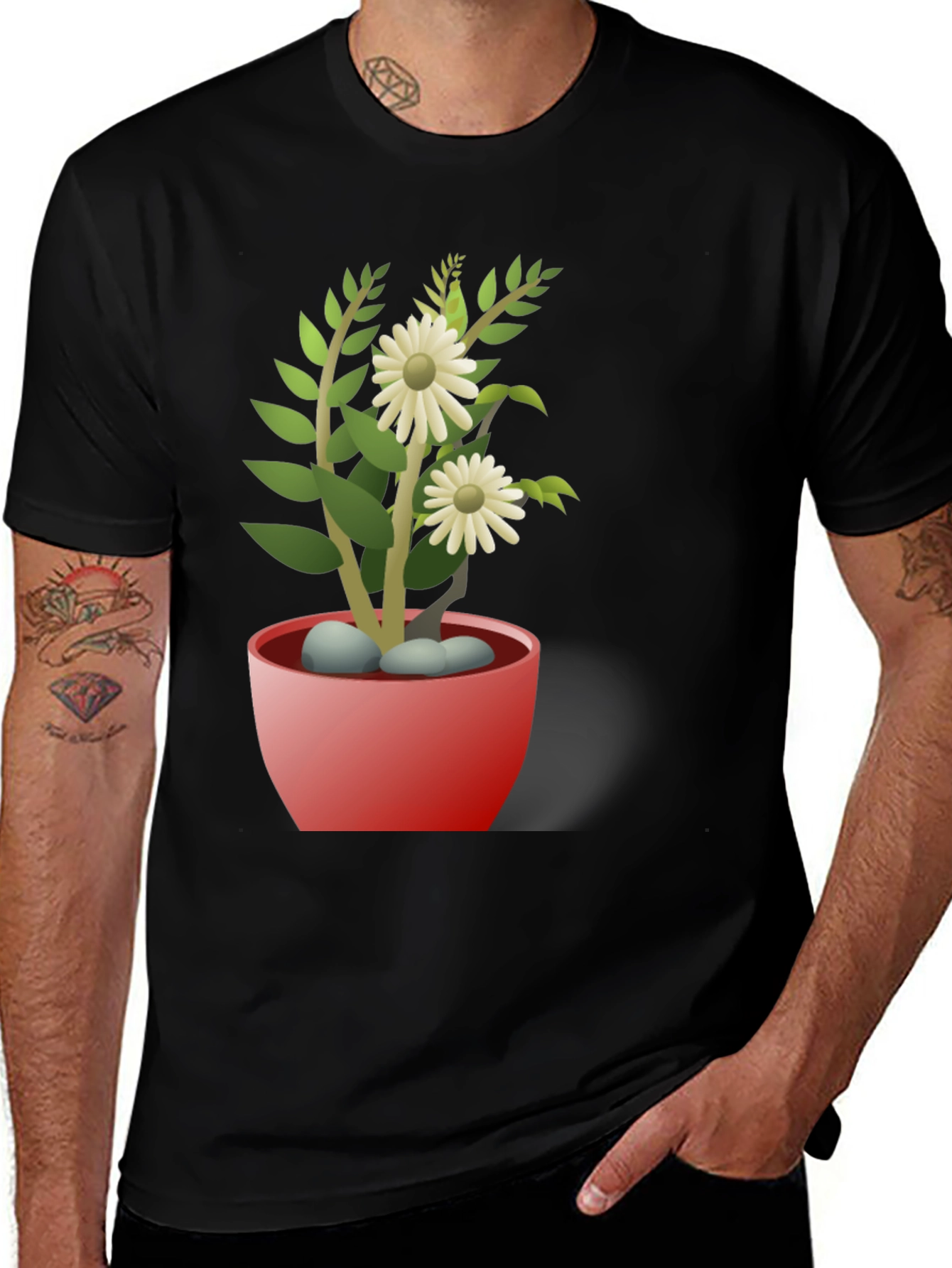 Daisy Plant T-Shirt - Stylish Floral Design