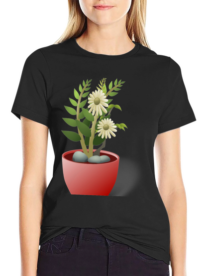 Daisy Plant T-Shirt - Stylish Floral Design