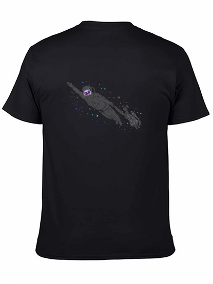 Astronaut Galaxy Black T-Shirt