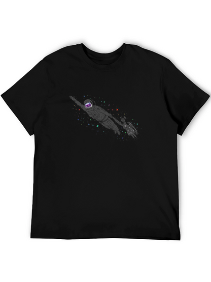 Astronaut Galaxy Black T-Shirt