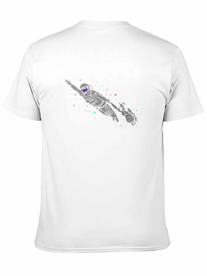 Astronaut Galaxy Black T-Shirt