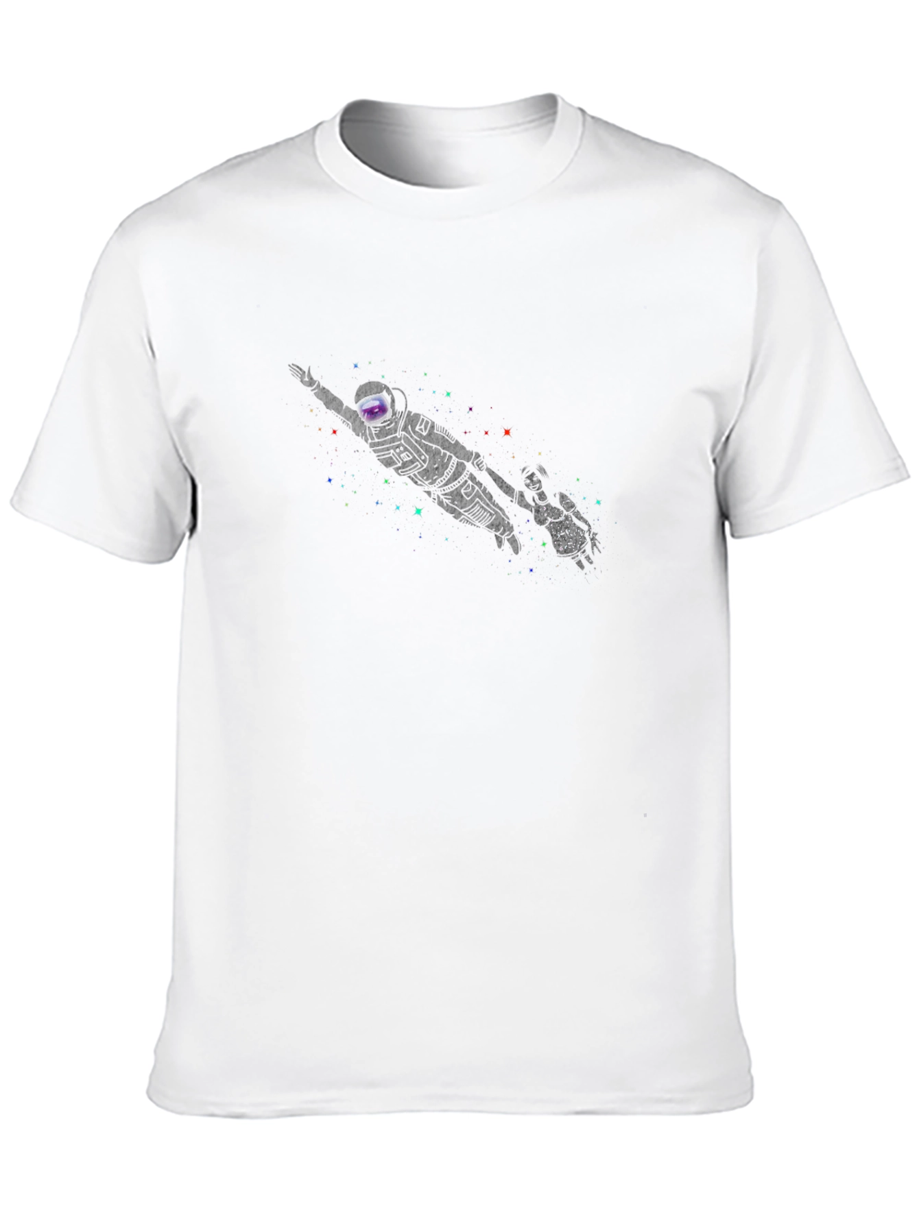 Astronaut Galaxy Black T-Shirt