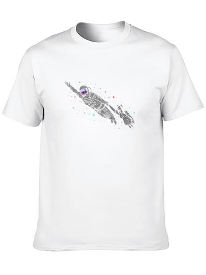 Astronaut Galaxy Black T-Shirt