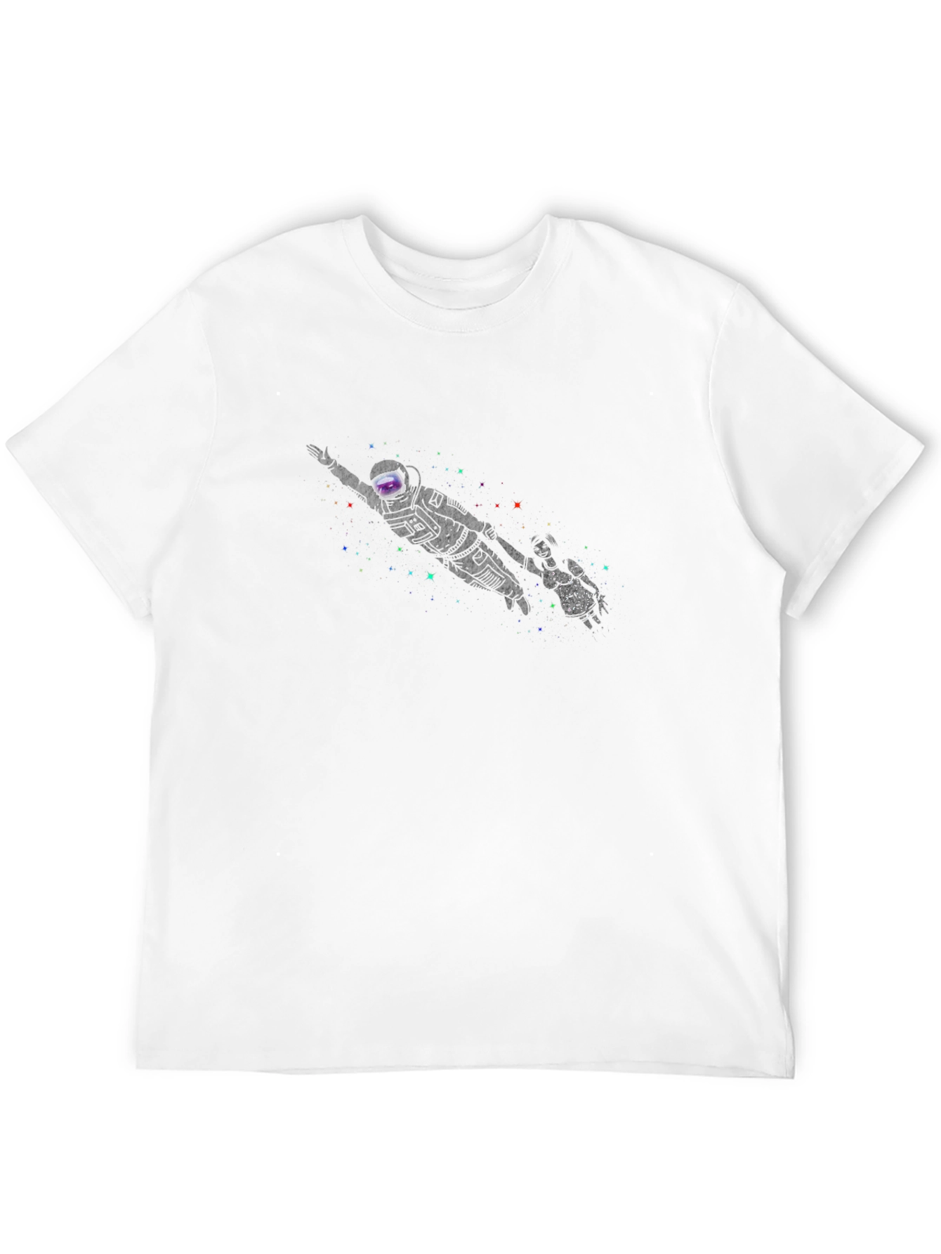 Astronaut Galaxy Black T-Shirt