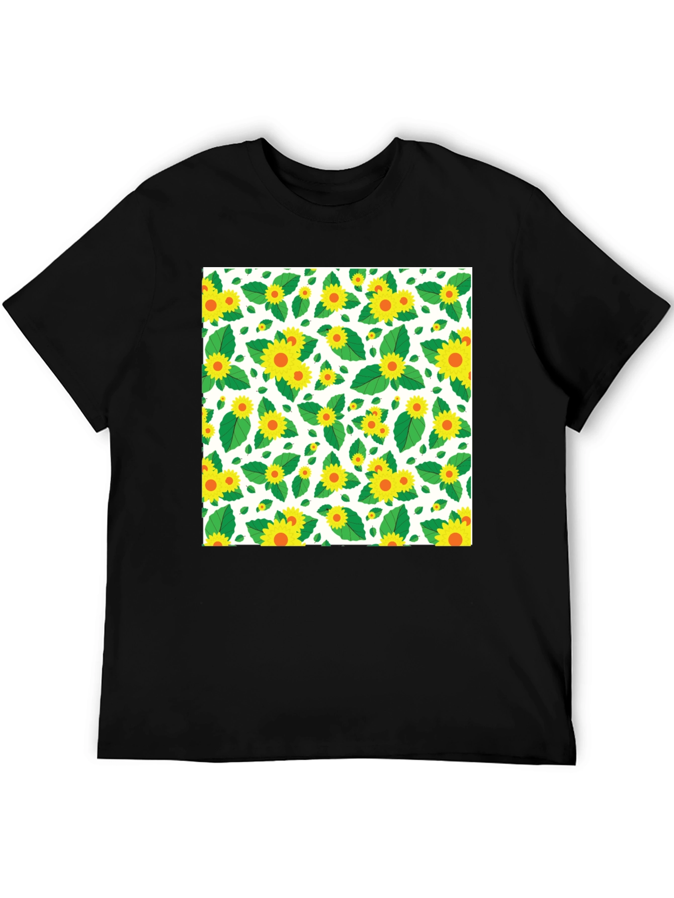 Sunflower Pattern T-Shirt