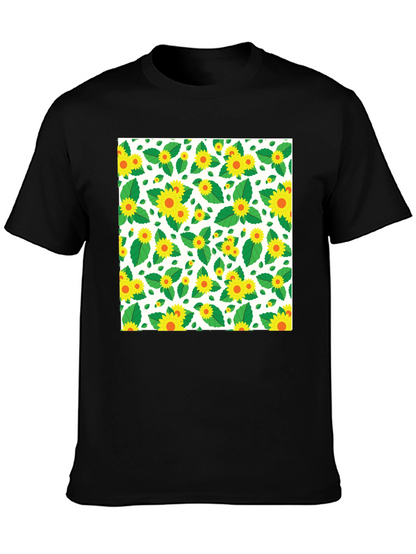 Sunflower Pattern T-Shirt