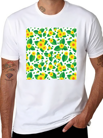 Sunflower Pattern T-Shirt