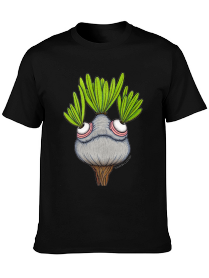 Whimsical Plant Character Graphic T-Shirt